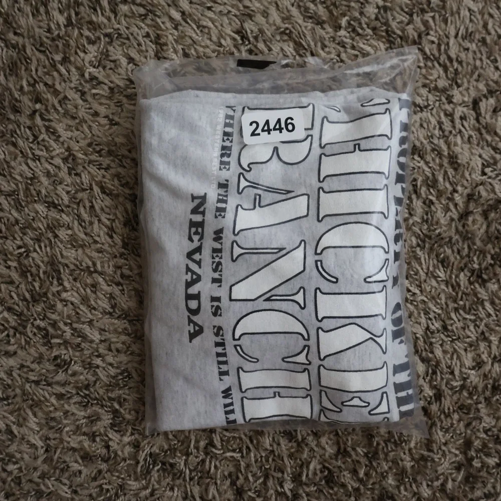 Vintage 90s Chicken Ranch‎ Nevada Brothel Shirt Heather Gray Large 21x26.5